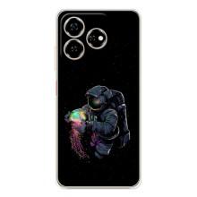 Силіконовый Чохол з принтом "Космонавти" на ZTE Nubia V60 – В руках земля
