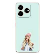 Силіконовый Чохол на ZTE Nubia V60 з картинкой Модных девушек (В шапці)