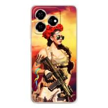 ЗСУ Чехлы (TPU) для ZTE Nubia V60 – Женщина солдат