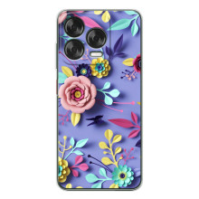 Чехлы с Цветами для ZTE Nubia V70 Design (VPrint) (Цветочный дизайн)