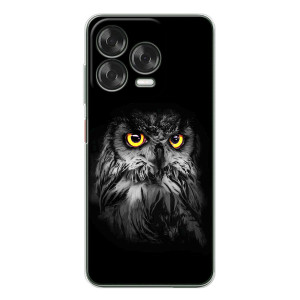 Чехлы с принтом СОВЫ для ZTE Nubia V70 Design – Сова на чёрном