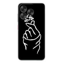Чехлы (Знак сердечка) на ZTE Nubia V70 Design (Сердце на черном)