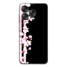 Чехол для Нубия В70 Дезигн - с принтом (Дизайнерские) (AlphaPrint) (Цветочки)