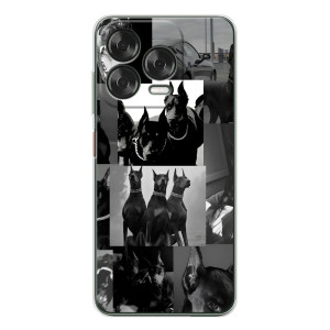 Чехол ДОБЕРМАН для ZTE Nubia V70 Design – Коллаж Доберман