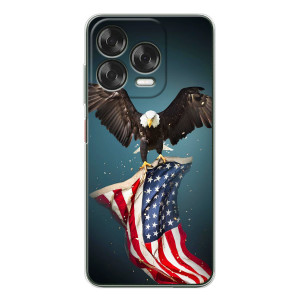 Чехол Флаг USA для ZTE Nubia V70 Design – Орел и флаг