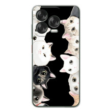 Чехол на Нубия В70 Дезигн с Котами (VPrint) (Взгляд котов)