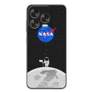 Силиконовый бампер с принтом "Наса" на ZTE Nubia V70 Design – Космонавт NASA