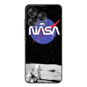 Силиконовый бампер с принтом "Наса" на ZTE Nubia V70 Design – Nasa на луне