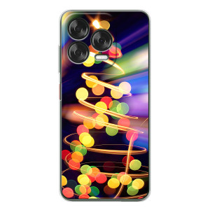 Чехол Новогодняя Елка на ZTE Nubia V70 Design (Гирлянды)