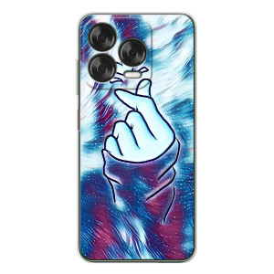 Чехол с принтом для ZTE Nubia V70 Design (AlphaPrint - Знак сердечка)