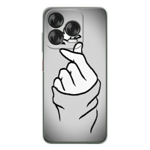 Чехол с принтом для ZTE Nubia V70 Design (AlphaPrint - Знак сердечка)