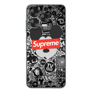 Чехол с Брендами одежды на Нубиа В70 Дезижн – Supreme Маус