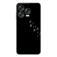 Чехол с картинками на черном фоне для ZTE Nubia V70 Design – Ноты
