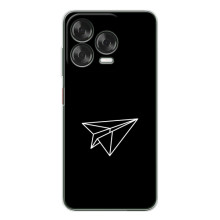 Чехол с картинками на черном фоне для ZTE Nubia V70 Design – Самолетик