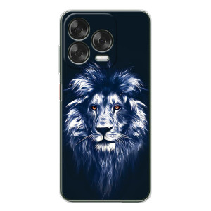 Чехол с картинкой на ZTE Nubia V70 Design – Лев - синий