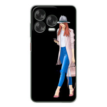 Чехол с картинкой Модные Девчонки ZTE Nubia V70 Design (Девушка со смартфоном)