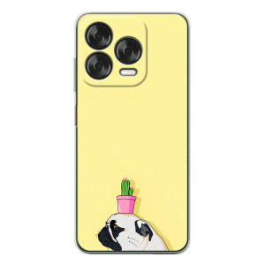 Бампер для ZTE Nubia V70 Design с картинкой "Песики" (Кактус на голове)