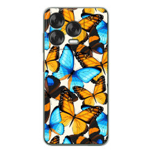 Чехол с принтом для Нубия В70 Дезигн - (Прикольные) (AlphaPrint) (Яркие бабочки)