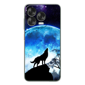 Чехол с Волком на ZTE Nubia V70 Design – Воет на луну
