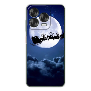 Чехол Санта Клаус для ZTE Nubia V70 Design (Санта - луна)
