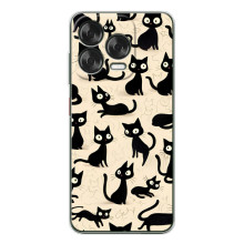 Чехол с рисунком кот на ZTE Nubia V70 Design (Черные коты)