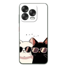 Чехол с рисунком кот на ZTE Nubia V70 Design (Коты в очках)