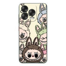 Чехол с Лабубу на ZTE Nubia V70 Design (Коллаж Лабубу)