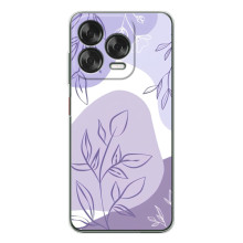 Силиконовый чехол с принтом в цветах на ZTE Nubia V70 Design – Фиолетовый дизайн