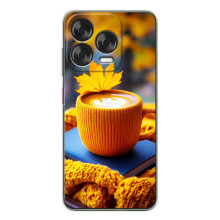 Чехол с уникальным дизайном «Осень с кофе» для ZTE Nubia V70 Design – Кофе с жёлтым
