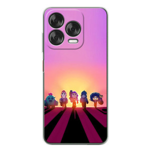 Силіконовый Чохол на ZTE Nubia V70 Design з картинкою Brawl Stars – Персонажі на заході сонця