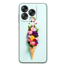 Чехлы с тематикой "ЦВЕТЫ" на ZTE Nubia V70 Design (Цветок-мороженное)