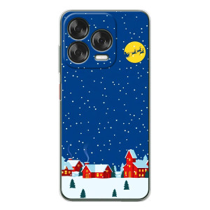Силиконовый бампер на рождество для ZTE Nubia V70 Design (Город в снегу)