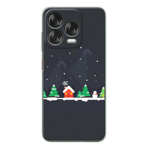 Силиконовый бампер на рождество для ZTE Nubia V70 Design (Город зимний)
