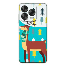 Силіконовий бампер з картинкою звірів для ZTE Nubia V70 Design (Олень із шарфом)