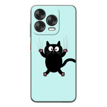 Силиконовый чехол с котиком для ZTE Nubia V70 Design (Падающий кот)