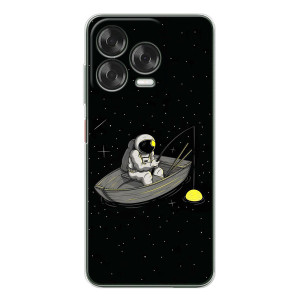Силіконовый Чохол з принтом "Космонавти" на ZTE Nubia V70 Design – Космонавт на рибалці