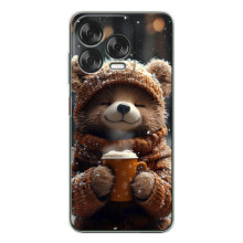 Друкований чохол 'Звірята з кавою' для ZTE Nubia V70 Design – Мішка з кавою