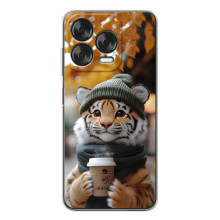 Друкований чохол 'Звірята з кавою' для ZTE Nubia V70 Design – Тигр з кавою