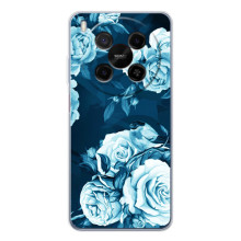 Чехлы (ART) Цветы на ZTE Nubia V70 Max (VPrint) (Голубые Бутоны)