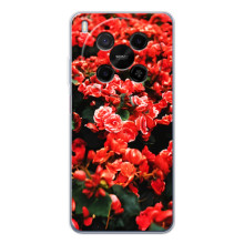 Чехлы с Цветами для ZTE Nubia V70 Max (VPrint) (Цветы красные)