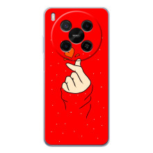 Чохол (Знак сердечка) для ZTE Nubia V70 Max – Сердечко на червоному