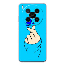 Чохол (Знак сердечка) для ZTE Nubia V70 Max – Сердечко на синоьому