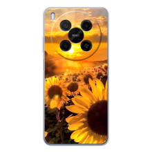Чехол с Цветами для ZTE Nubia V70 Max (поле подсолнухов)