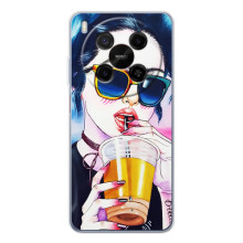 Чохол з картинкою Модні Дівчата ZTE Nubia V70 Max – Дівчина з коктейлем