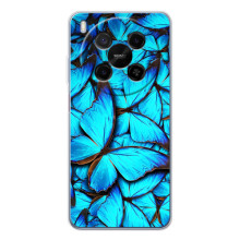 Чехол с принтом для ЗТЭ Нюбия В70 Макс - (Прикольные) (AlphaPrint) (Синие бабочки)