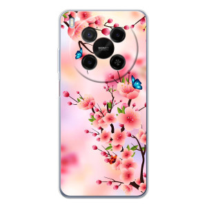 Чехол с принтом САКУРЫ на ZTE Nubia V70 Max – Бабочки на сакуре