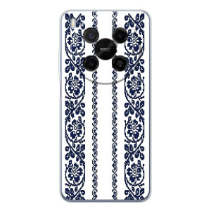 Силиконовый Чехол на ZTE Nubia V70 Max с картинкой Вышиванки (Синяя вышиванка)