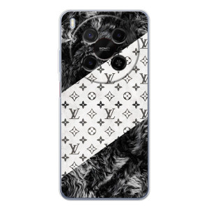 Чехол Стиль Louis Vuitton на ZTE Nubia V70 Max – LV на белом