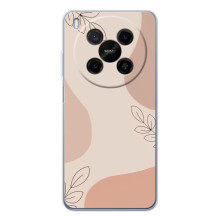 Чехол цветочный дизайн для ZTE Nubia V70 Max (Коричневый фон)