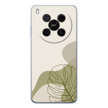 Силиконовый чехол с принтом в цветах на ZTE Nubia V70 Max (Монстера зелёная)